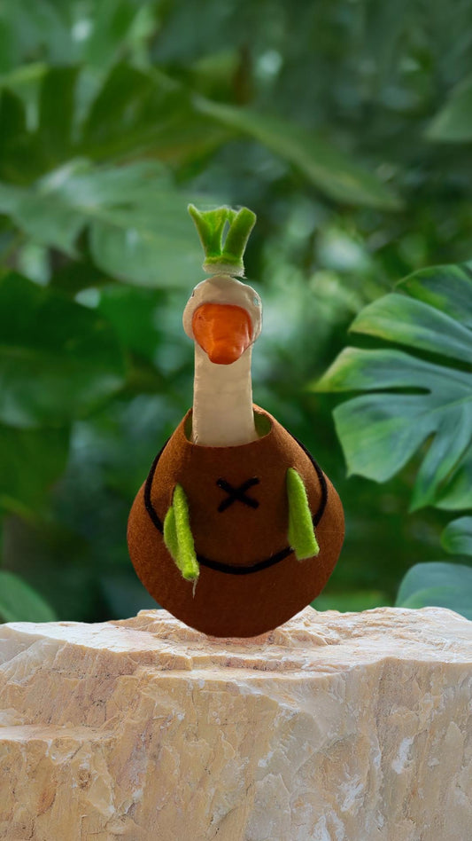 Desk goose Shrek outfit