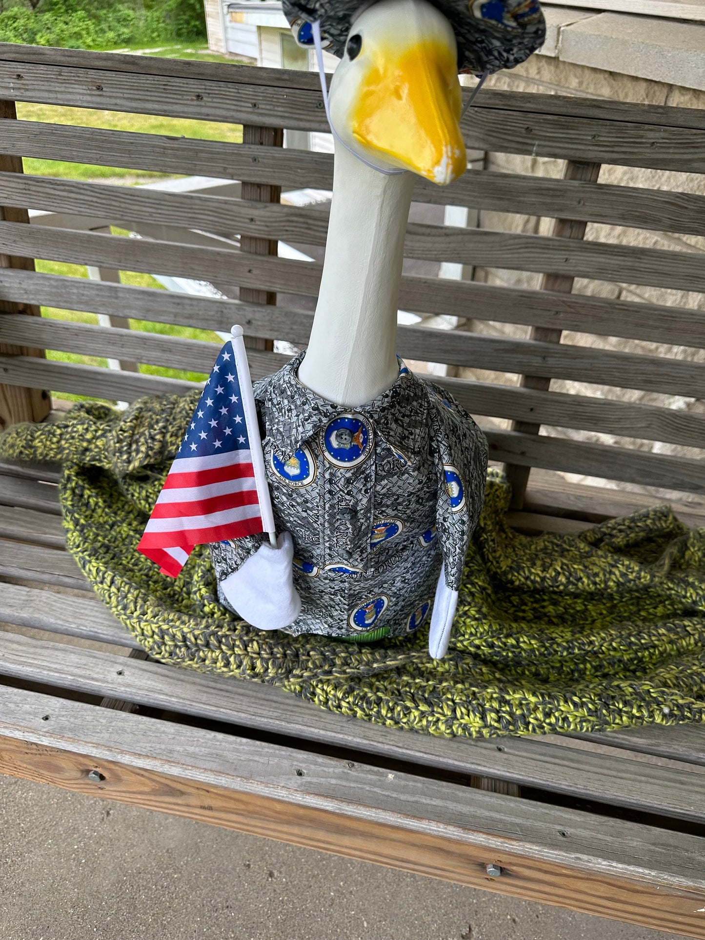 Baby goose military outfit