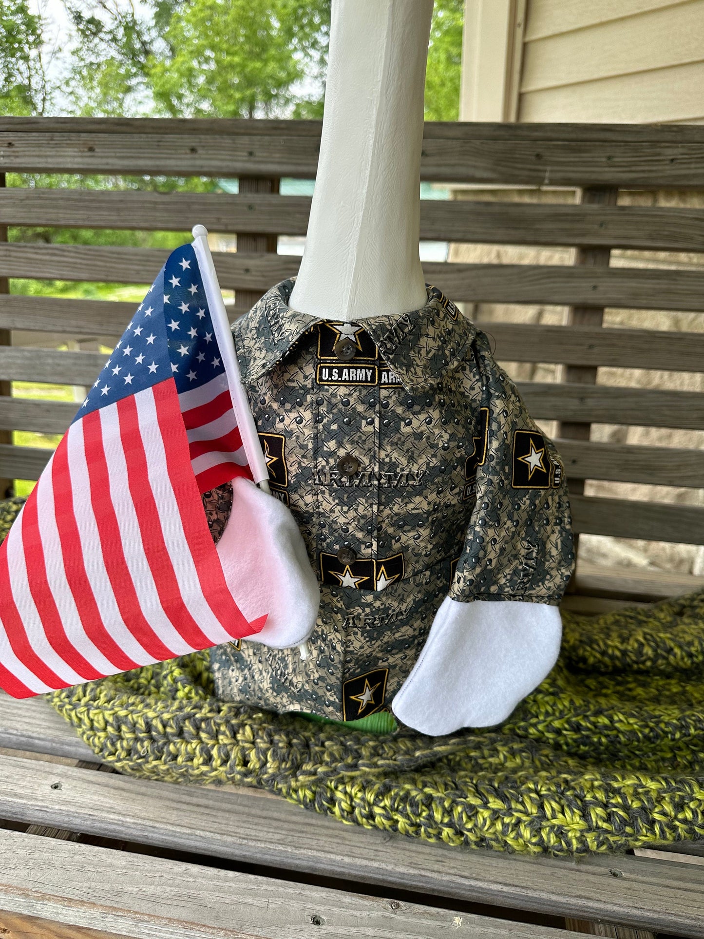 Baby goose military outfit