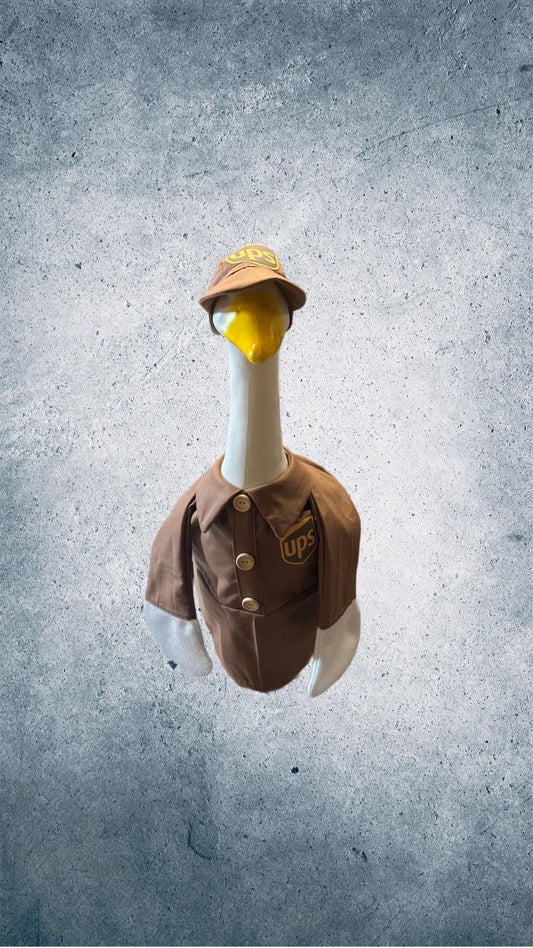 UPS delivery goose outfit