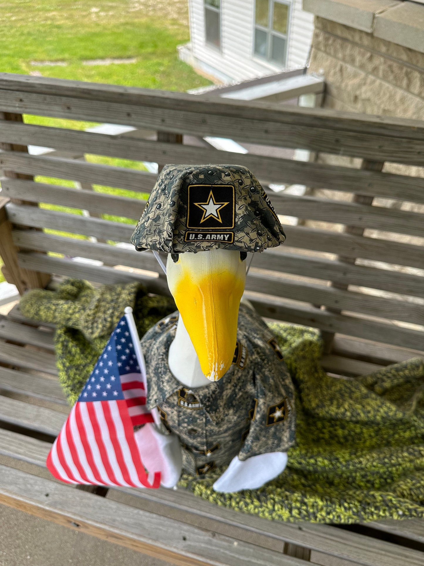 Baby goose military outfit